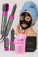 [SUPER OFERTA - COMPRA 1 Y LLÉVATE 4] Cepillo Modelador 5 en 1 + Toalla de Microfibra + Jabón Líquido Facial + Mascarilla Negra Detox + Envío Gratis