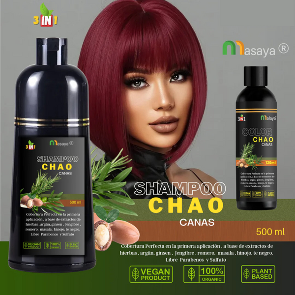 SHAMPOO CHAO CANAS 3 en 1 + TRATAMIENTO + ENVÍO GRATIS