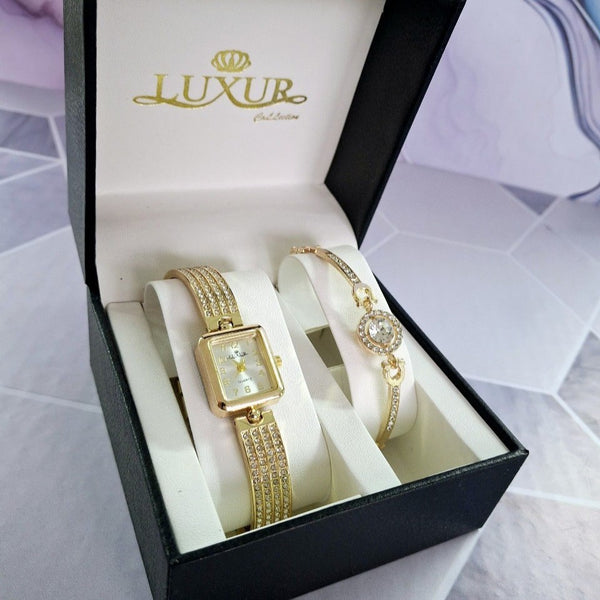RELOJ LUXUR + PULSERA + ESTUCHE PREMIUM + ENVÍO GRATIS