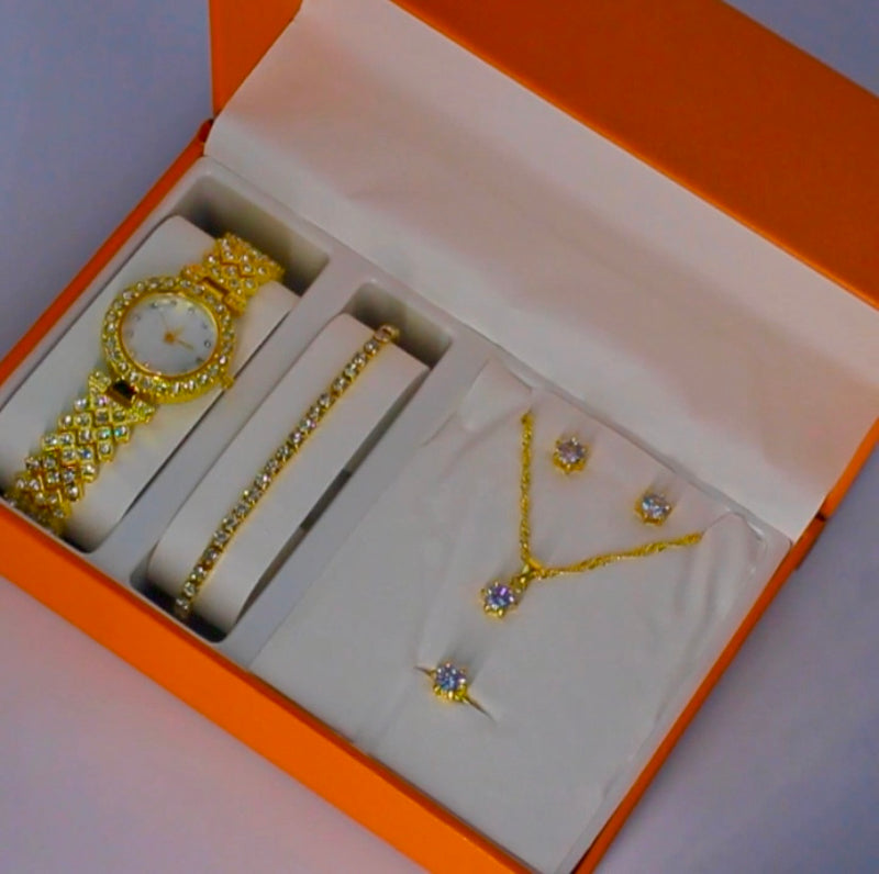[COMPRA 1 LLÉVATE 6] RELOJ LUXURY + PULSERA + ARETES + COLLAR + ANILLO + ESTUCHE PREMIUM + ENVÍO GRATIS