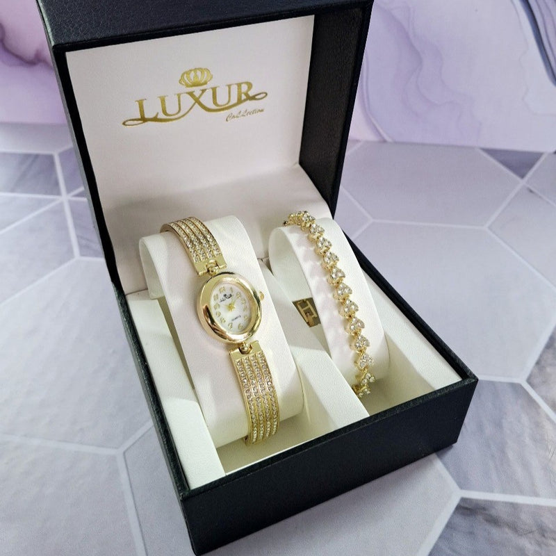 RELOJ LUXUR + PULSERA + ESTUCHE PREMIUM + ENVÍO GRATIS
