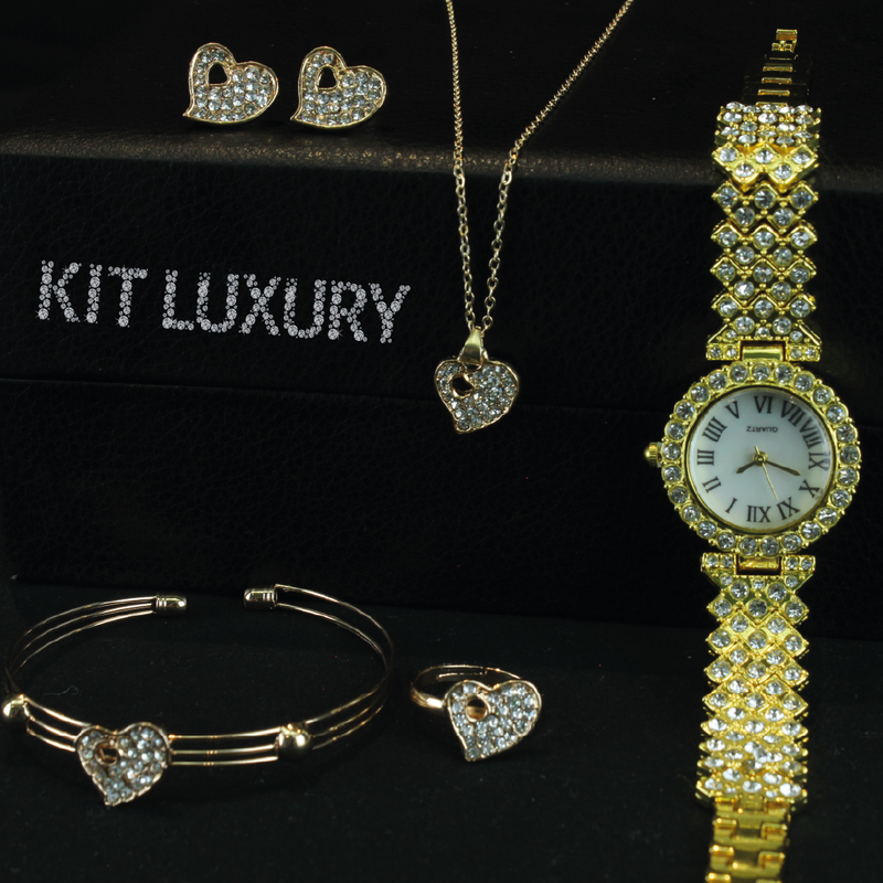 [COMPRA 1 LLÉVATE 6] RELOJ LUXURY + PULSERA + ARETES + COLLAR + ANILLO + ESTUCHE PREMIUM + ENVÍO GRATIS