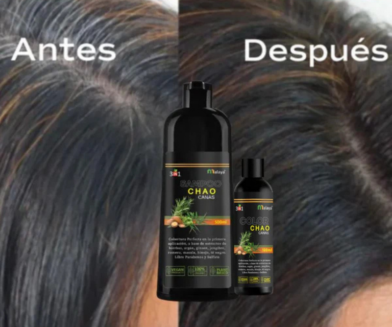 SHAMPOO CHAO CANAS 3 en 1 + TRATAMIENTO + ENVÍO GRATIS