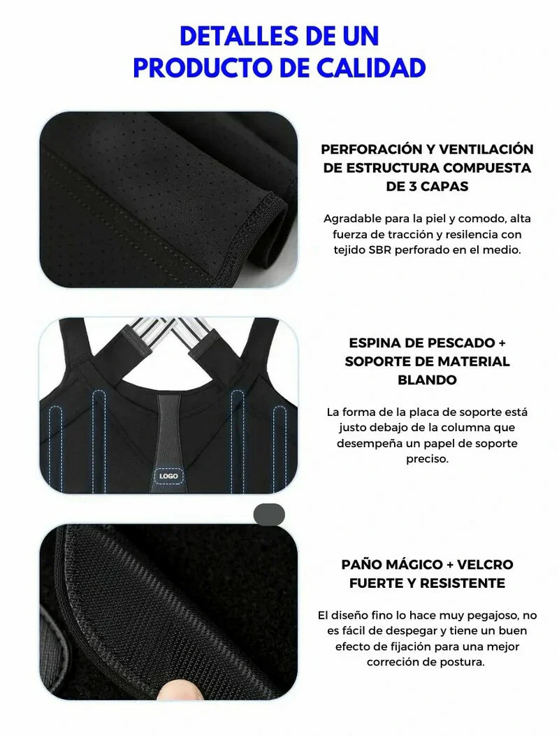 CORRECTOR DE POSTURA CON SOPORTE LUMBAR OrtoSalud™